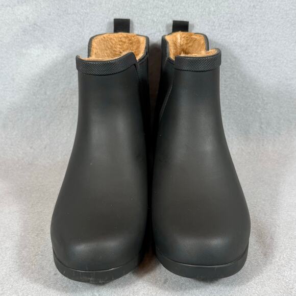 Chooka Womens Delridge Black Rubber Chelsea Boots Size 9 Waterproof - Picture 3 of 11
